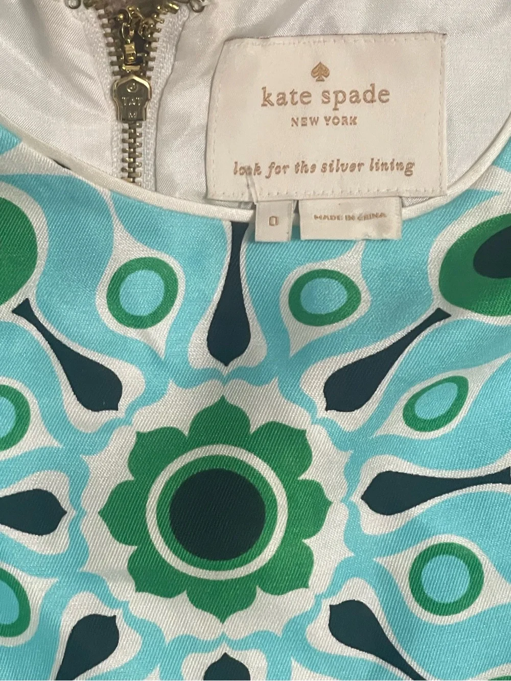 Kate Spade Mariam Silk & Cotton Blend Sheath Mod Dress Size 0